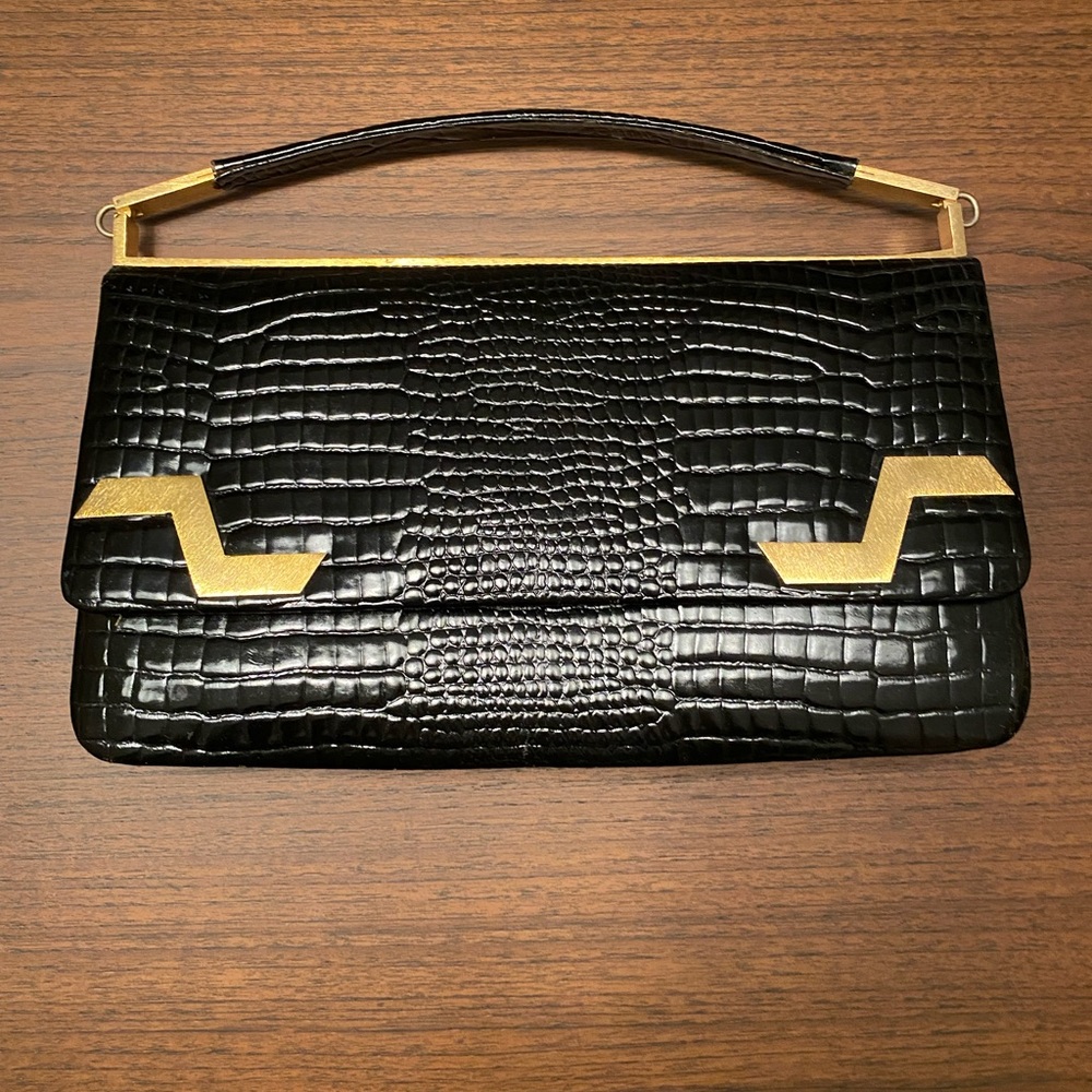 Crocodile leather purse